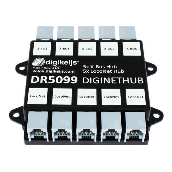 Digikeijs DR5099 DigiNetHub Connect Devices 5x LocoNet and 5x Bus