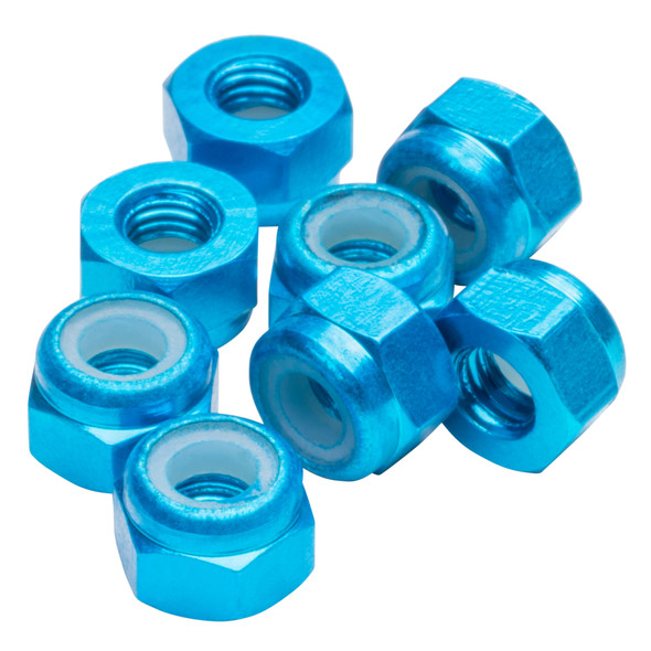 1Up Racing 80515 Premium Aluminum Locknuts M3 - Bright Blue (8Pcs)