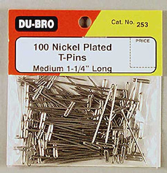 Dubro 253 T-Pins 1-1/4" (100)