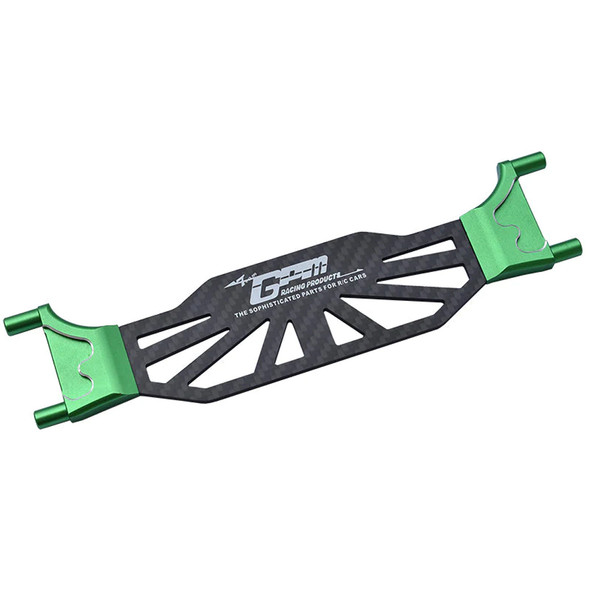 GPM Racing Aluminum 6061-T6 + Carbon Fiber Battery Hold-Down Green : 1/8 Sledge