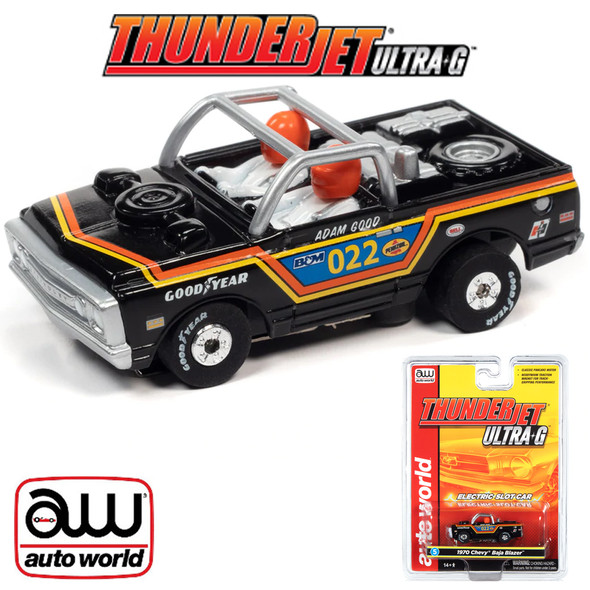 Auto World Thunderjet R34 1970 Chevrolet Baja Blazer Black HO Slot Car