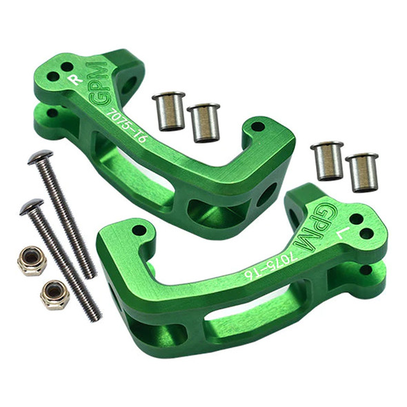 GPM Racing Aluminum 7075-T6 Front C Hubs Green : 1/8 Sledge