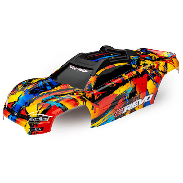 Traxxas 8612 Painted Body Solar Flare w/ F&R Body Mounts & Rear Body Support : E-Revo