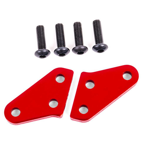 Traxxas 9636R Aluminum Steering Block Arms Red (2) : Sledge