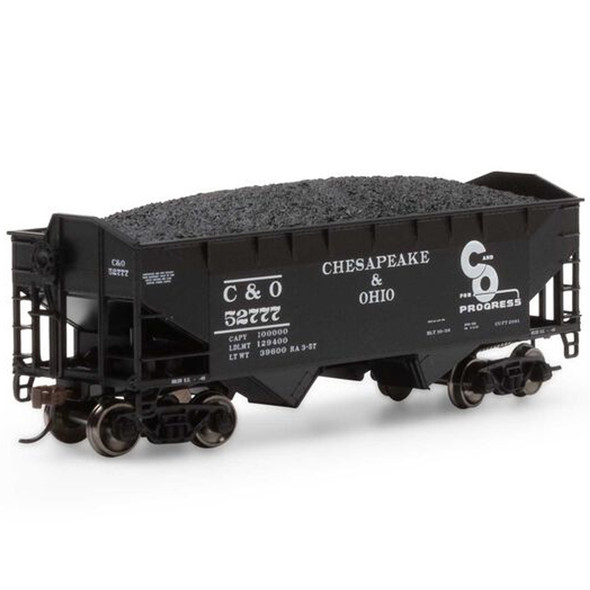 Athearn RND1285 34' 2-Bay Offset Open Hopper C&O #52777 Freight Car HO Scale