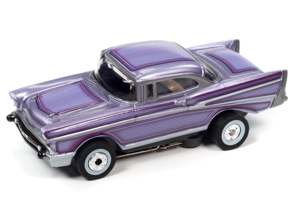 Auto World Thunderjet Cars N Coffee 1957 Chevrolet Bel Air Purple HO Slot Car