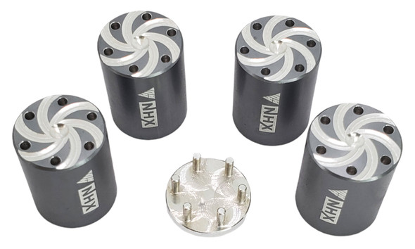 NHX RC Aluminum M6 Wheel Lock Nut Wheel Caps Lug Nuts (4) -Silver:Axial 1/6 SCX6