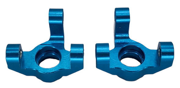 NHX RC Aluminum Front Steering Spindle Knuckles (2) -Blue: Losi Mini T 2.0 / Mini-B