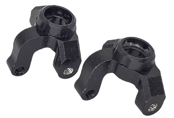 NHX RC Aluminum Front Steering Spindle Knuckles (2) -Black : Losi Mini T 2.0 / Mini-B