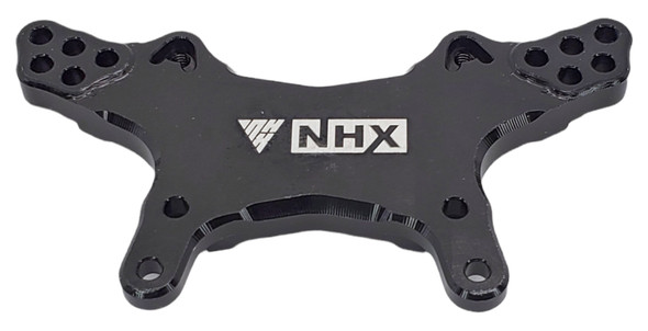 NHX RC Aluminum  Adjustable Front Shock Tower - Black: Losi Mini T 2.0