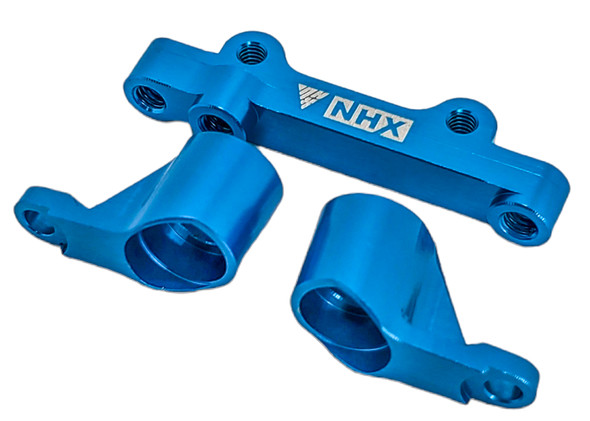 NHX RC Aluminum Steering BellCrank w/ Bearings -Blue: Losi Mini T 2.0 / Mini-B