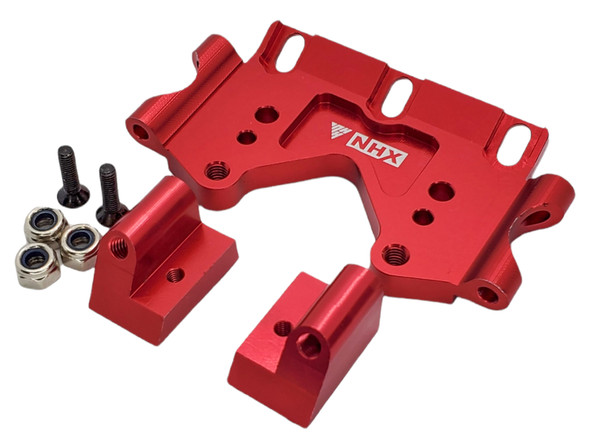 NHX RC Aluminum Front Lower Bulkhead -Red: 1/10 2WD Slash Rustler Stampede Bandit