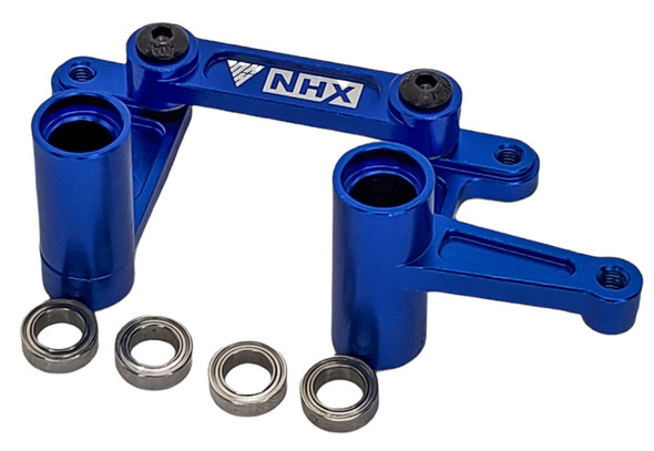 NHX RC Aluminum Steering Bellcrank -Blue : 1/10 2WD Slash Bandit Rustler Stampede