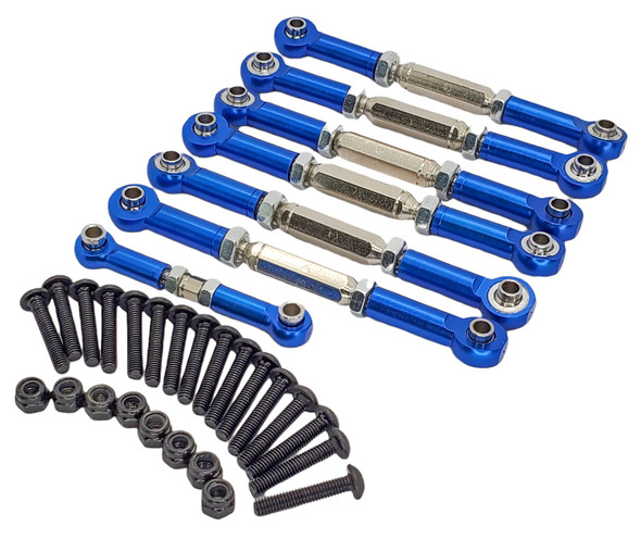 NHX RC Aluminum Adjustable Turnbuckles Camber Links -Blue : 1/10 Slash 2WD