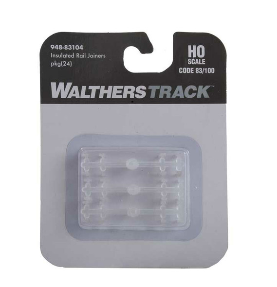 Walthers 948-83104 Code 83 or 100 Insulated Rail Joiners (24) HO Scale