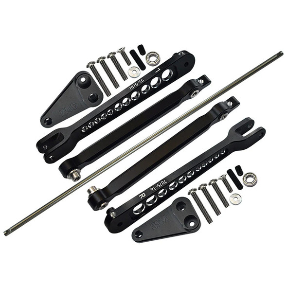GPM Alum 7075-T6 Rear Anti Swing Rod & Stabilizer Bar Black : Losi Hammer Rey
