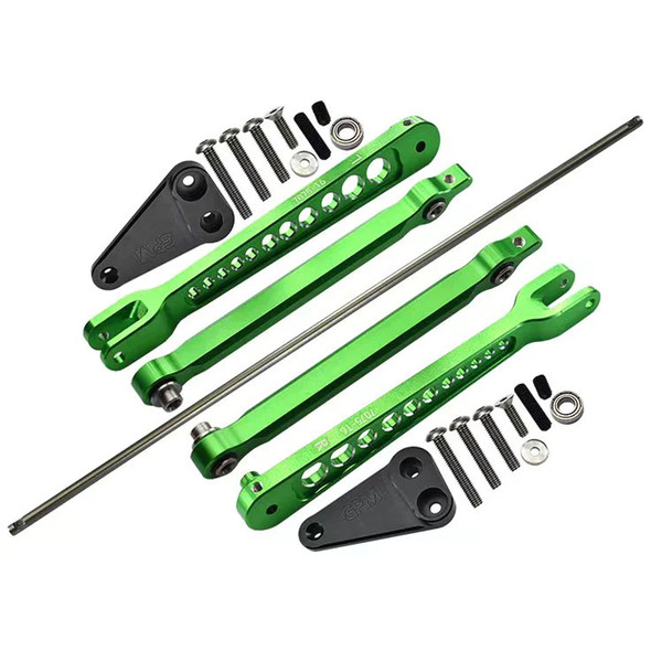 GPM Alum 7075-T6 Rear Anti Swing Rod & Stabilizer Bar Green : Losi Hammer Rey