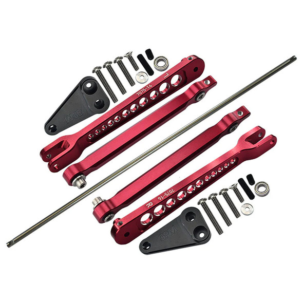 GPM Alum 7075-T6 Rear Anti Swing Rod & Stabilizer Bar Red : Losi Hammer Rey