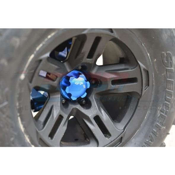 GPM Racing Aluminum 6061-T6 Wheel Lock Blue : 1/8 Sledge / 1/10 E-Revo