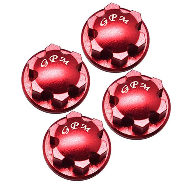 GPM Racing Aluminum 6061-T6 Wheel Lock Red : 1/8 Sledge / 1/10 E-Revo