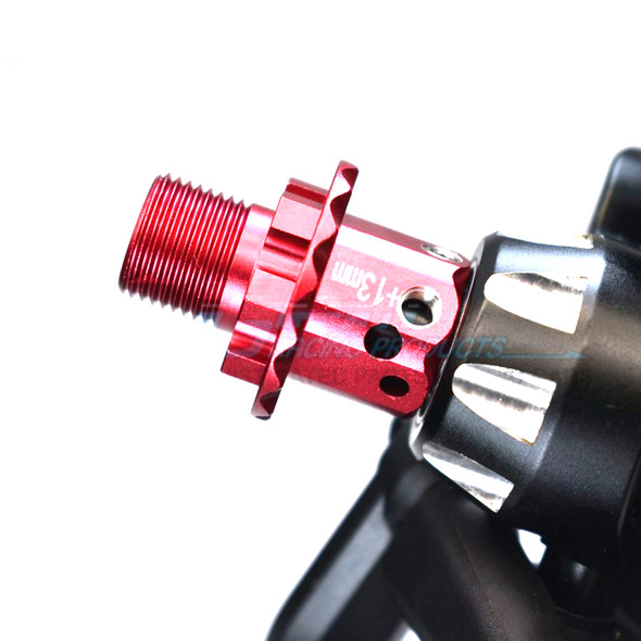 GPM Racing Aluminum 13mm Hex Adapters Red : Traxxas 1/8 Sledge