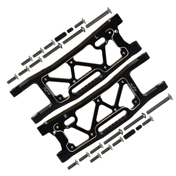 GPM Racing Aluminum 6061-T6 Rear Lower Suspension Arms Black : 1/8 Sledge