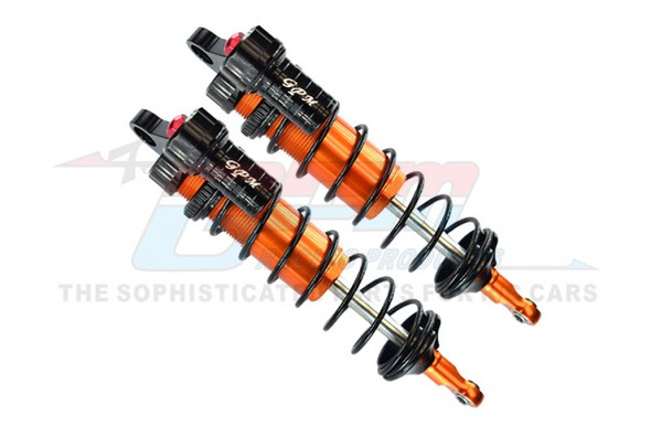 GPM Alum 6061-T6 Front L-Shape Adjustable Spring Dampers 128mm Orange : Sledge