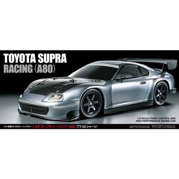 Tamiya 47433-60A RC 1/10 Supra A80 TT-02 4WD On-Road Racing Car Kit