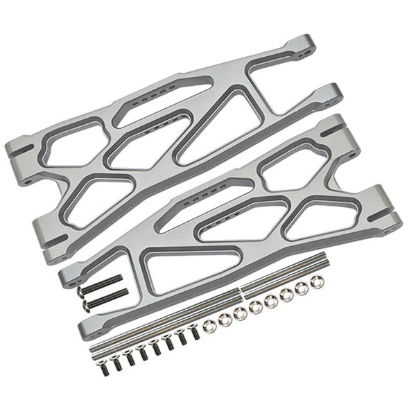 GPM Aluminum 6061-T6 Front Or Rear Extended Lower Arms Silver : X-Maxx
