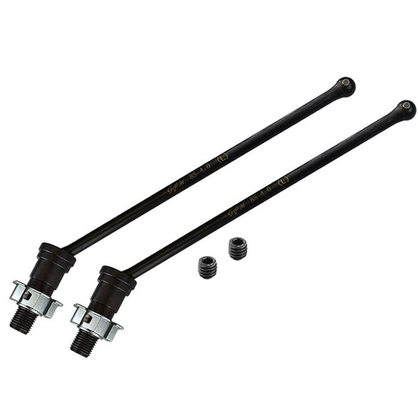 GPM Medium Carbon Steel F/R CVD Drive Shaft w/ Alum Hex Adapter Grey : X-Maxx