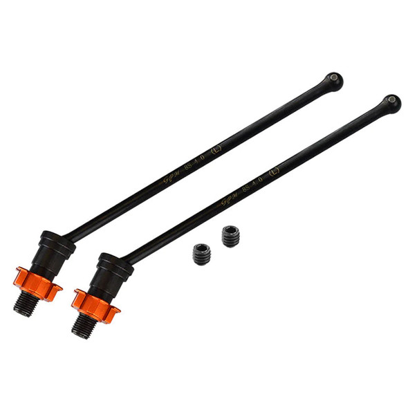 GPM Medium Carbon Steel F/R CVD Drive Shaft w/ Alum Hex Adapter Orange : X-Maxx