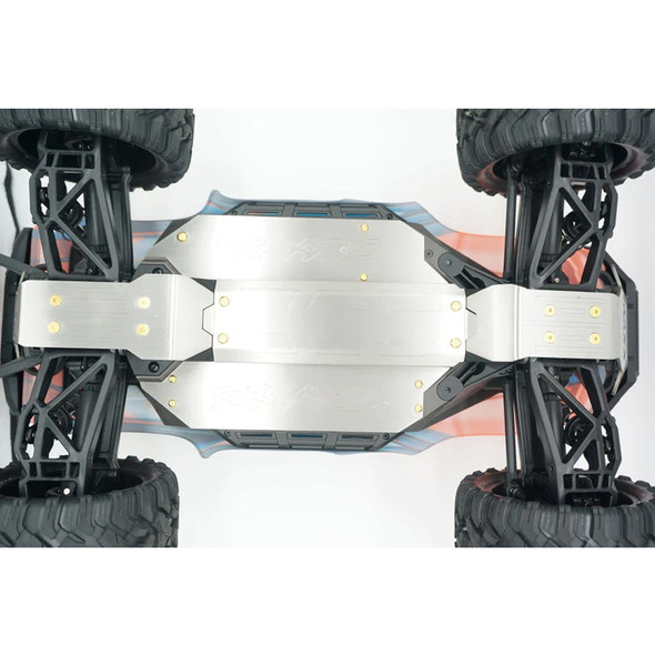 GPM Stainless Steel Chassis Protection Plate (Full Set Of Cutting + Laser Engraving) : Maxx
