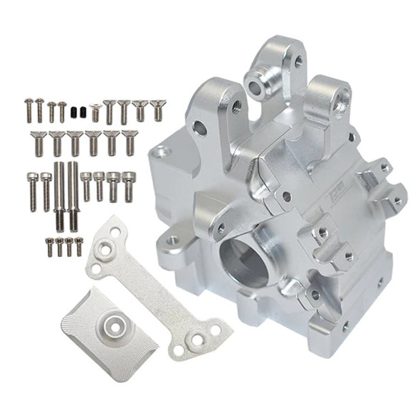 GPM Racing Aluminum Front Or Rear Gear Box Set  Silver for Arrma 1/5 KRATON 8S BLX