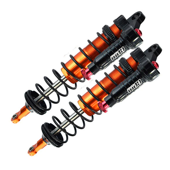 GPM Alum 6061-T6 Front L-Shape Piggy Back Adjustable Spring Shock 128mm Orange for Sledge