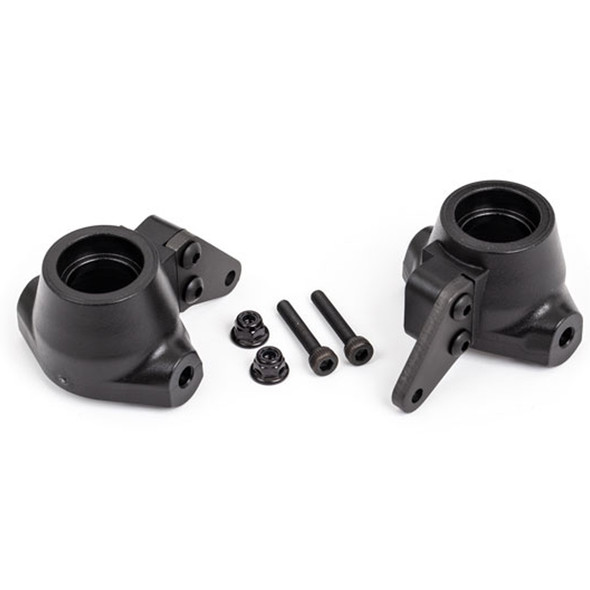 Traxxas 9637A Aluminum Left & Right Steering Blocks Arms Dark Titanium : Sledge