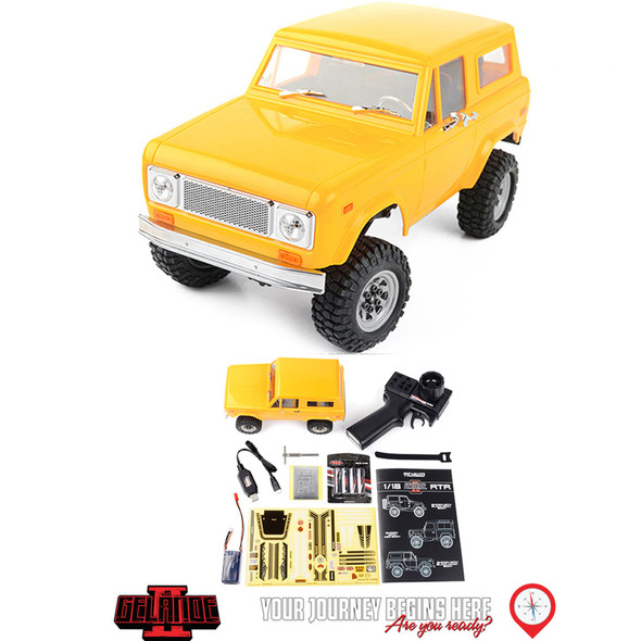 RC4WD 1/18 Gelande II Truck RTR w/ Black Hawk Hard Body Set Yellow Z-RTR0059