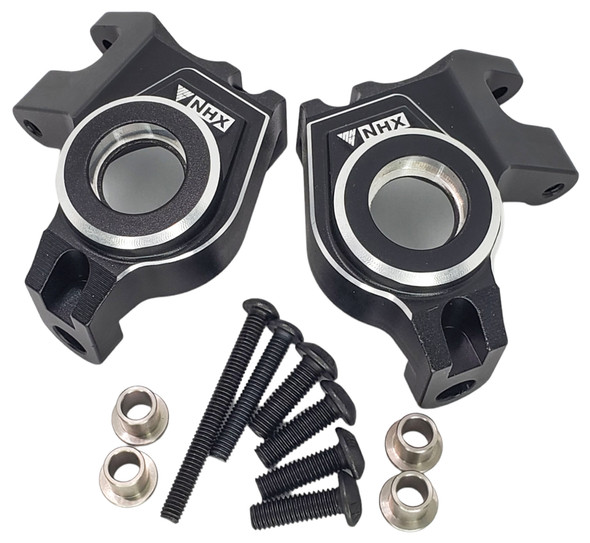 NHX RC Aluminum Front  Steering Knuckle Spindle L/R for Axial SCX6 -Black