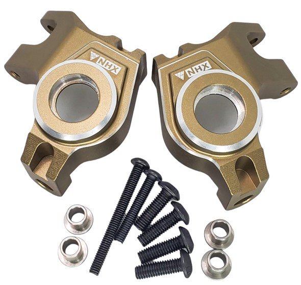 NHX RC Aluminum Front  Steering Knuckle Spindle L/R for Axial SCX6 -Bronze