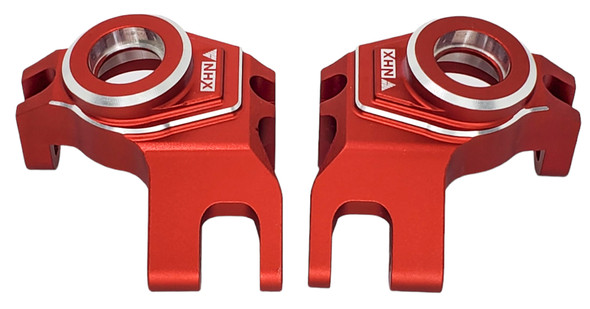 NHX RC Aluminum Front  Steering Knuckle Spindle L/R for Axial SCX6 -Red