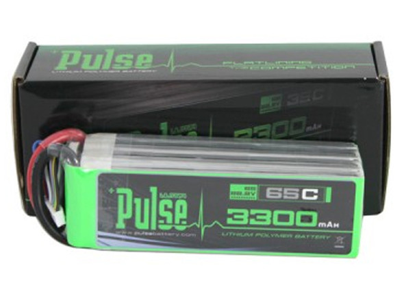 Pulse 6S 22.2V 3300mAh 65C LiPo Battery ULTRA POWER SERIES T-REX 550 600 700 800