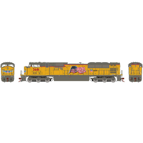 Athearn ATHG27356 G2 SD90MAC Union P. #3681 Locomotive w/ DCC & Sound HO Scale