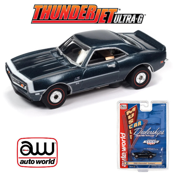 Auto World Thunderjet Yenko 1968 Chevrolet Camaro Blue Version B HO Slot Car