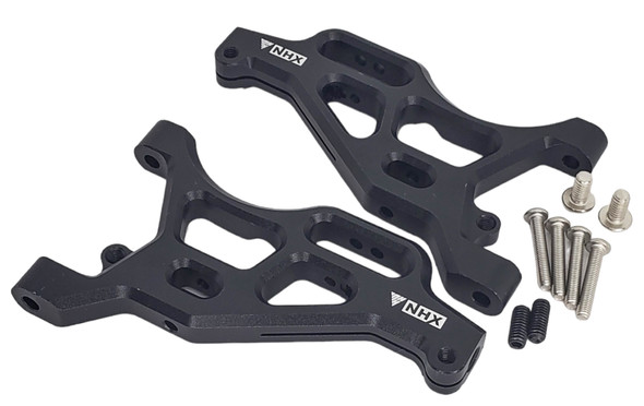 NHX RC Aluminum Front Lower Arms -1/7 Infraction 6S / Limitless / 1/8 Typhon -Black
