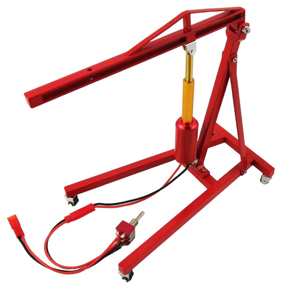 NHX RC Metal 1/10 Foldable Engine Repair Stand / Shop Crane Lift - Red