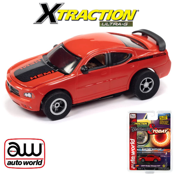 Auto World Xtraction Today 2007 Dodge Charger SRT8 Red HO Slot Car