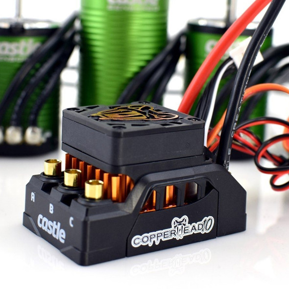 Castle Creations 010-0166-16 Copperhead 10 16.8V ESC w/1415-2400Kv Motor Combo