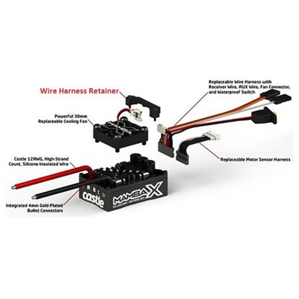 Castle Creations 011-0142-00 Mamba X Wires Harness Retainer