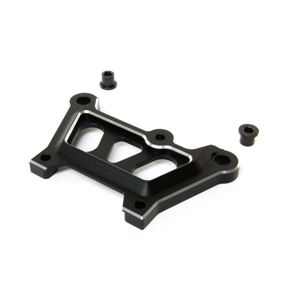 Losi LOS351008 Front Top Plate, Black, Aluminum: DBXL-E