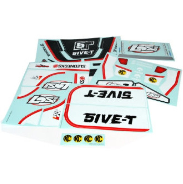 Losi LOSB8255 5IVE-T Sticker & Graphic Sheet Set Black