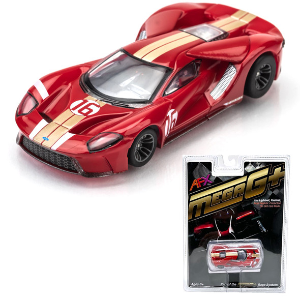 AFX 22067 2022 Ford GT Heritage #16 Red HO Scale Slot Car